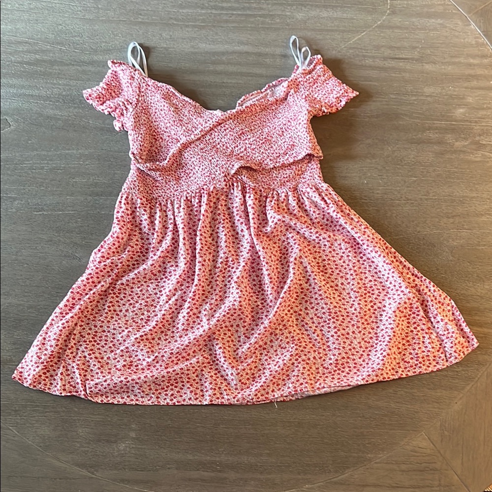 Lulu's Pink Ruffled Tiered Sundress with Cold Shoulder